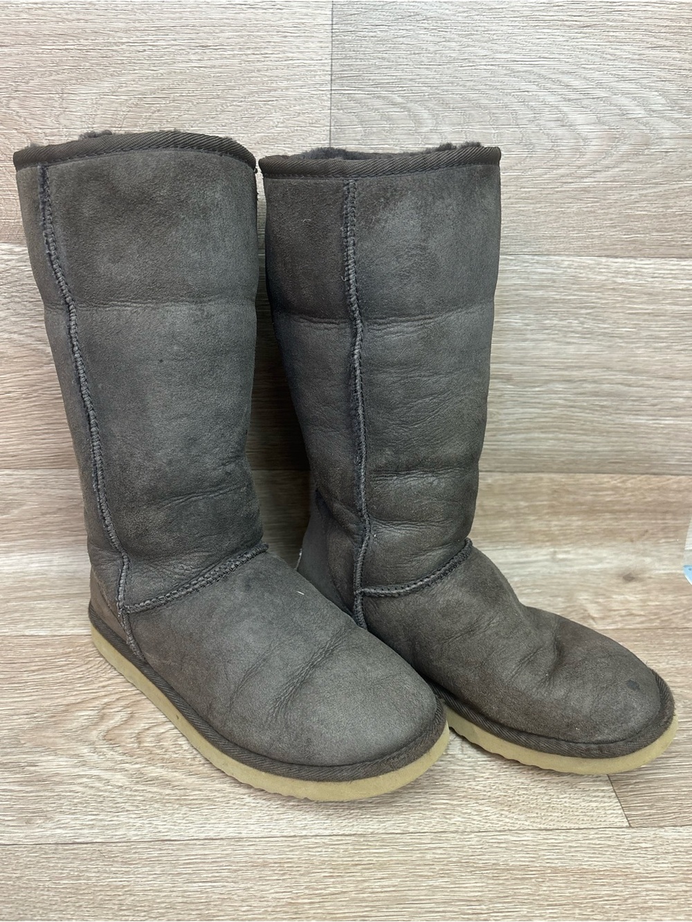 UGG Classic Tall Shearling Boots in Dark Brown